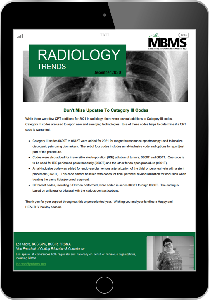 radiology trends newsletter on an ipad