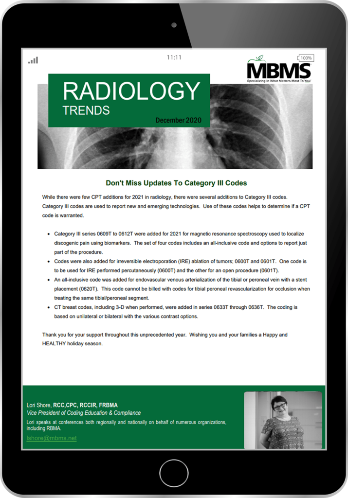 radiology trends newsletter on an ipad